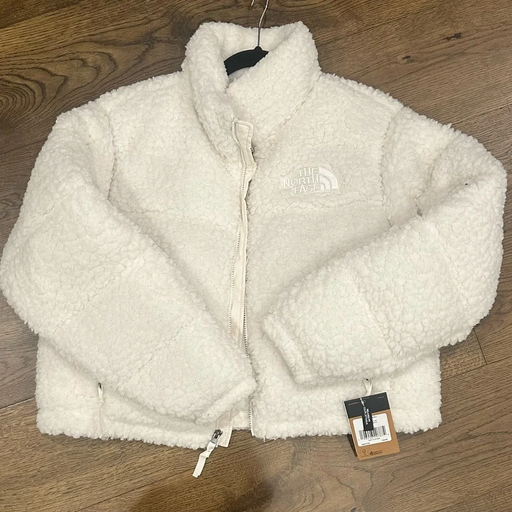 North Face Women’s Nupste Sherpa Puffer Jacket Responsible Down Cropped - Picture 1 of 10